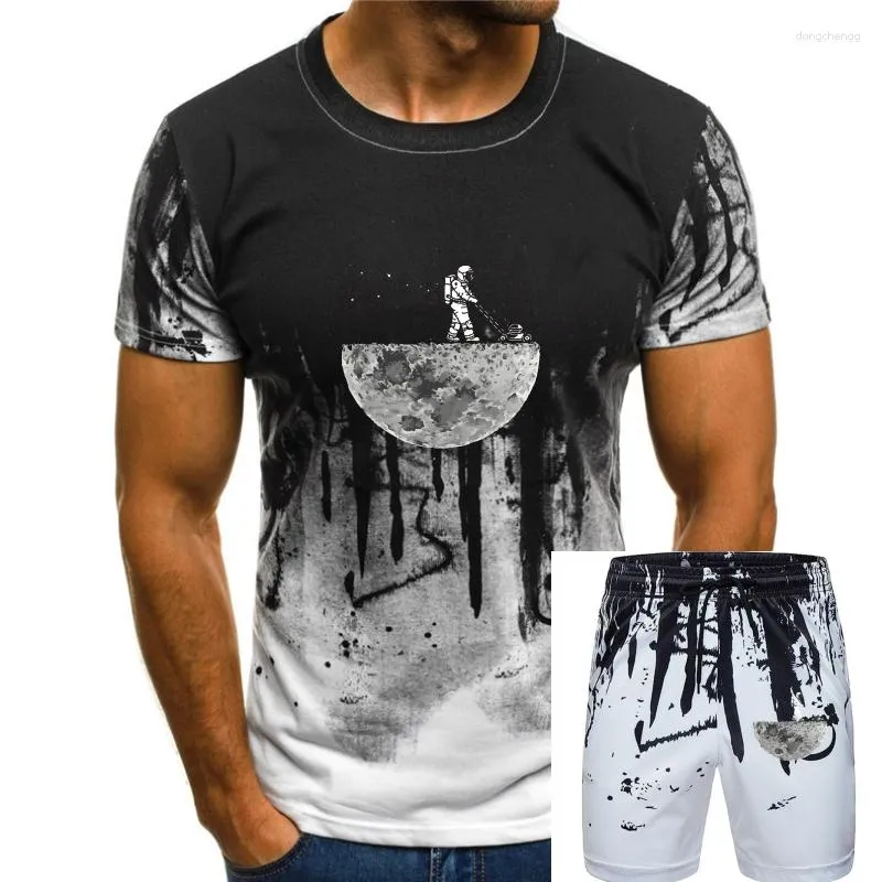 Magliette da uomo Camicia da uomo stampata Magliette con o-collo in cotone Mowing The Moon T-shirt da donna a manica corta