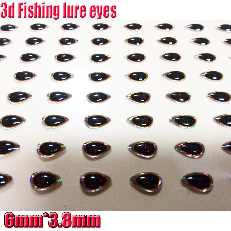 Baits Lures Fishing Lure Eyes Triangular Shape Three Color 3d 4 Size 6mm  7mm 8mm 9mm Each 300lot 230912 From Hu09, $8.87