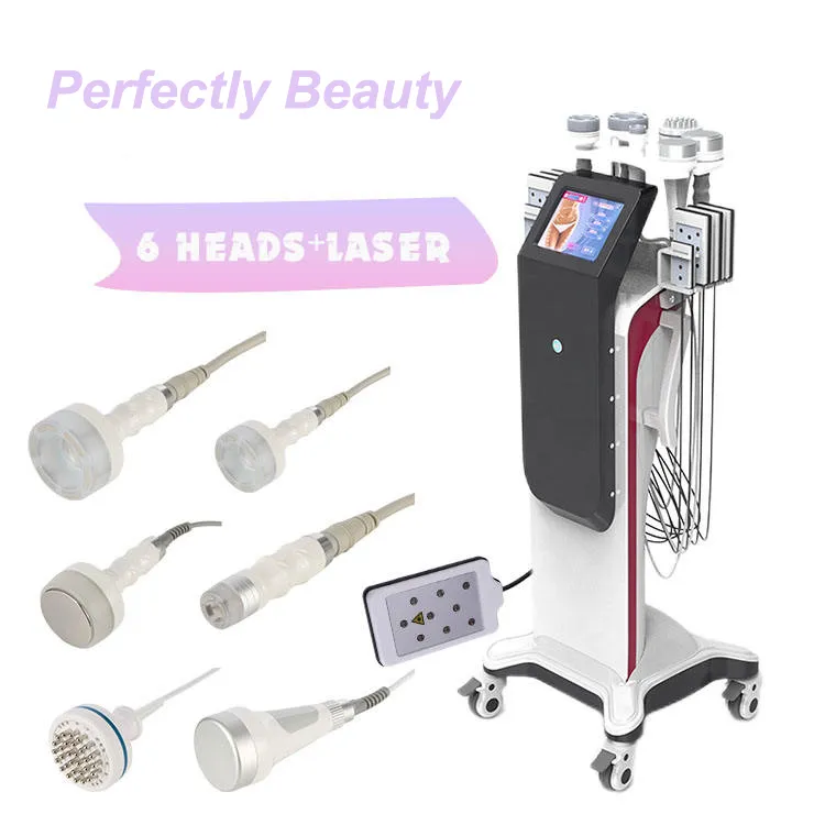 Vente Flash Machine amincissante 6 en 1 avec coussinets Laser, appareil de Cavitation ultrasonique 80K, perte de poids, élimination de la Cellulite, équipement de beauté