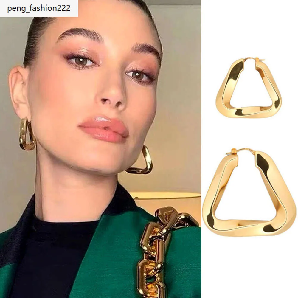 Irregular Hoop Earrings Ins Style Personality Simple Earrings For Woman Temperament Triangle Exaggerated European and American Geometry Earrings