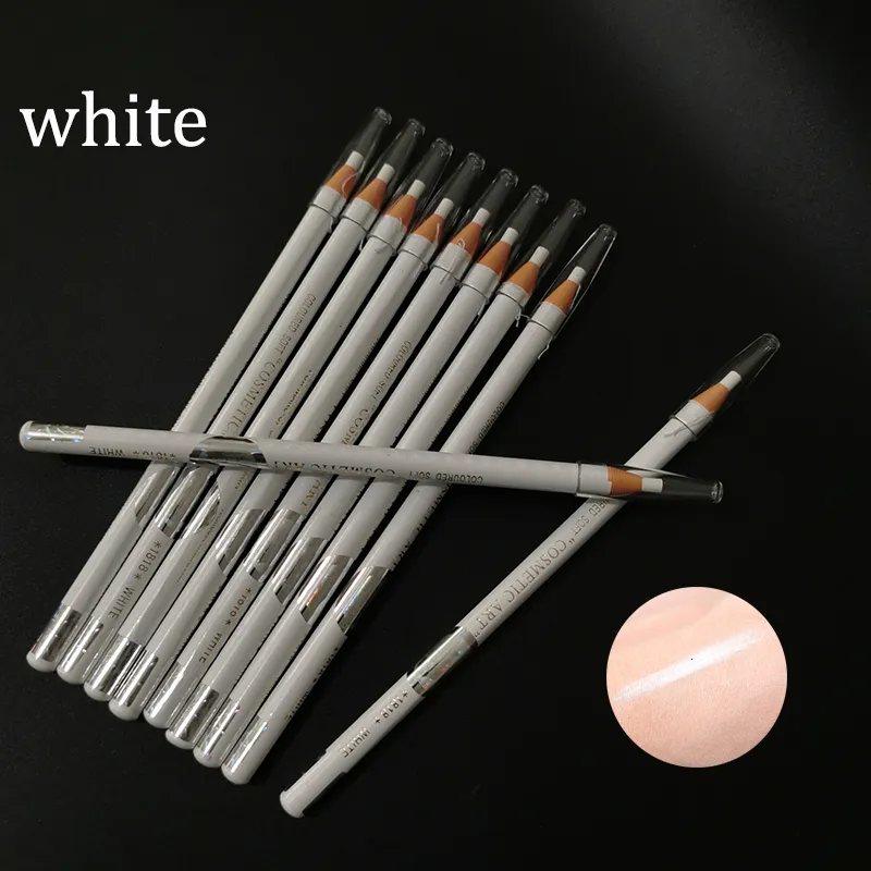 Eyebrow Enhancers 10 pcs White Waterproof Microblading Eyebrow Pencil Peel-off Water-Resistant 1818 Eyebrow Pencil 230912