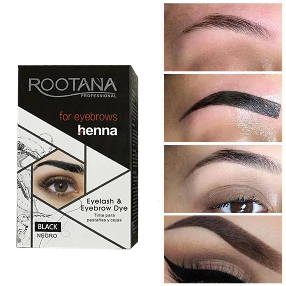 Eyebrow Enhancers 5Box Henna Eyebrow Dye Wholesale Makeup Waterproof Long Lasting Dyeing Cream Tattoo Brow Eyelash Tint High Eyebrow Makeup Tools 230912