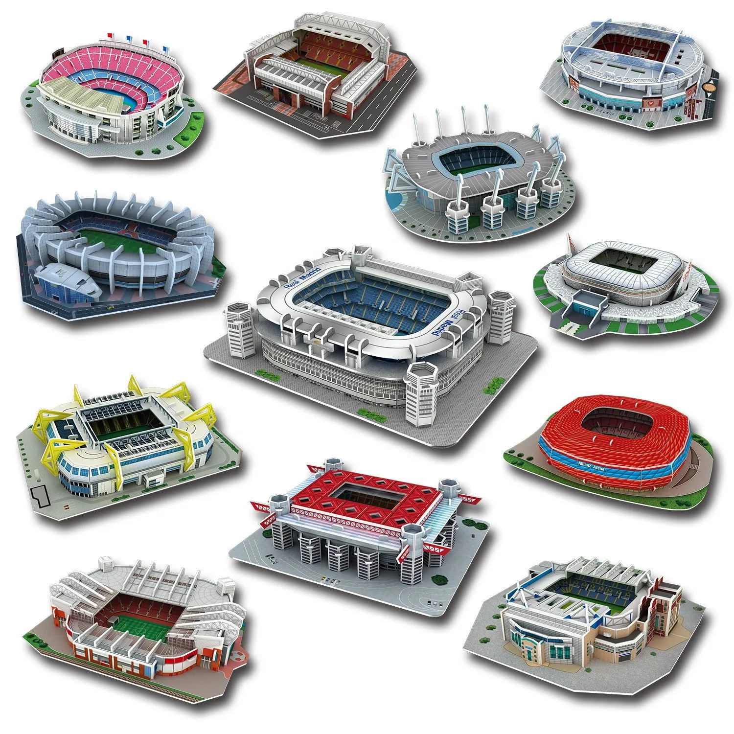 DY tredimensionell pussel fotbollsplan Modell Building Stadium Assembly Toy