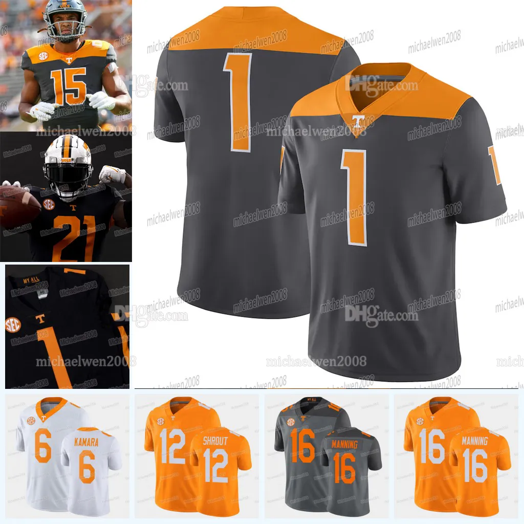 Maillot de football universitaire personnalisé des volontaires du Tennessee 2023 Jabari Small Harrison Bailey Hendon Hooker Alvin Kamara Peyton Manning Trevon Flowers Velus Jones Jr.