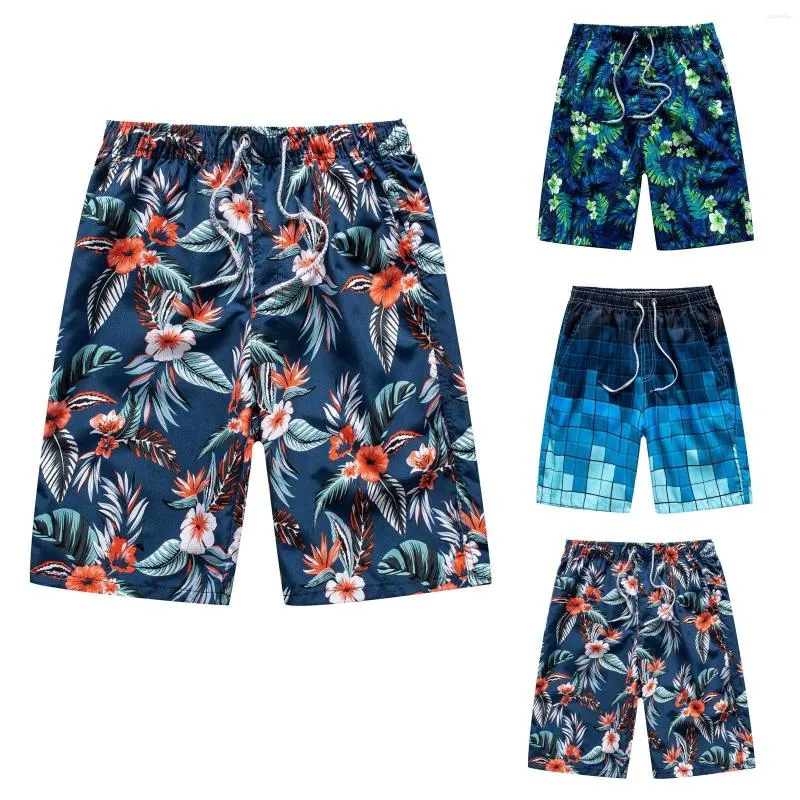 Shorts Masculino Praia Verão Cinco Pontos Ao Ar Livre Secagem Rápida Calças Natação Interior