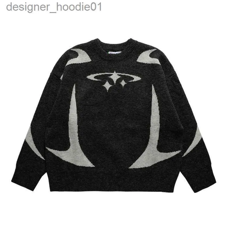 Mens Sweaters Mens Sweaters Mens Vintage Knitwear Y2K Stars Graphic Sweaters Winter Harajuku Oversized Pullover Sweater Unisex Aesthetic Clothes For Teens 230612 From 10 83 DHgate