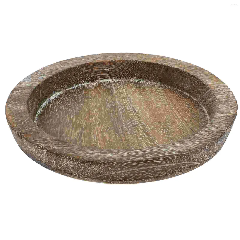 Świecowe uchwyty Taca do przechowywania tace stolik z jedzeniem talerz kreatywny uchwyt drewniany rustykalny wystrój