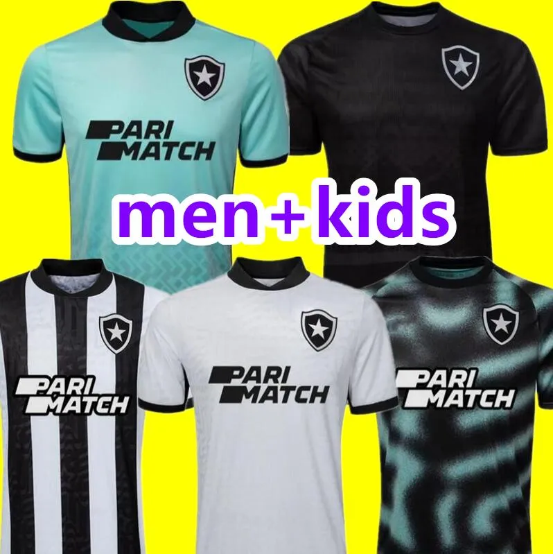 23 24 Botafogo Mens Soccer Jerseys Soares Matheus Babi Bernardo 2023 2024 O.sauer Home Black and White 3rd Football Shirt målvakt Training Wear Uniforms