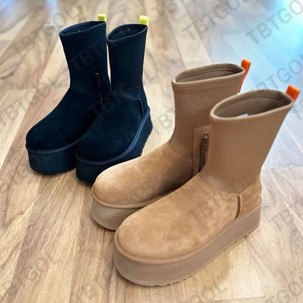 Luxury Suede Neoprene Platform Platform Snow Boots For Women With Warm Ankle And Fur Lining From Factory Huwai11 Bulk 75.66 DHgate.Com
