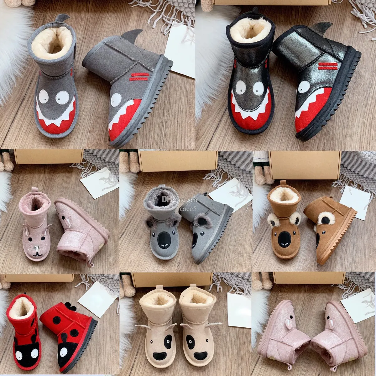 Avustralya Boots Çocuk Öngen Ugglies Boot Toddler Avustralyalı Kızlar Kız Ayakkabı Çocuk Ayakkabı Tasarımcısı Boot Baby Kid Gençlik Bebekler Erkek Kız Çocuklar