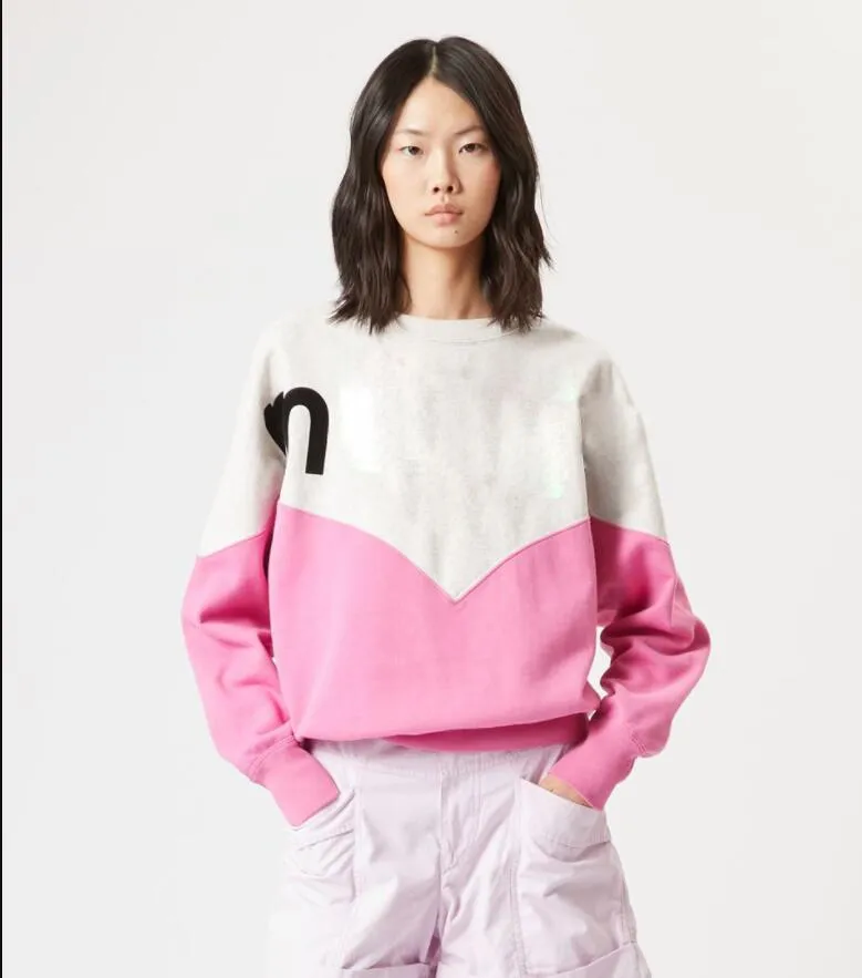 DHgate Designer Luxury Hooded Sweatshirt Womens Round Neck Fashion Casual Colorblock Long Sleeve Pullover Apparel