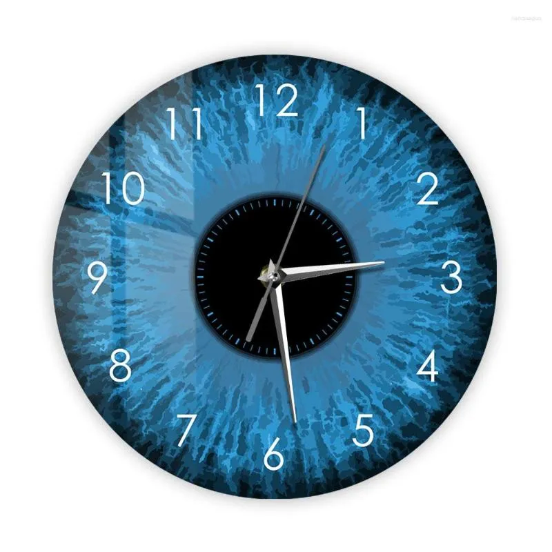 Wall Clocks Blue Iris Printed Clock For Ophthalmologist Office Eyeball Anatomy Decorative Watch Optometry Ophthalmology Art