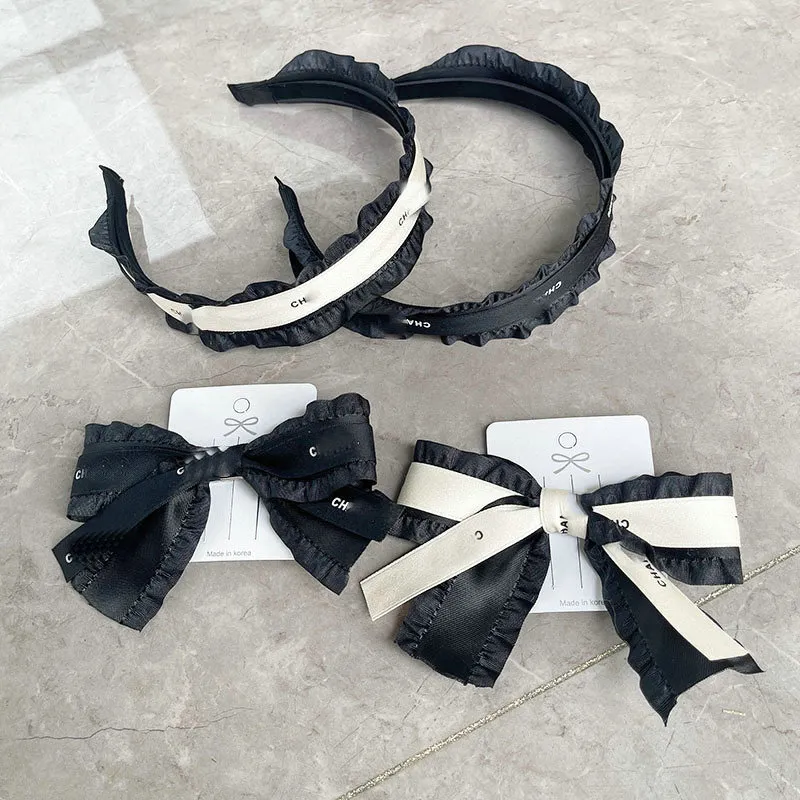 Marka Takı Tasarımcı Head Bands Lüks Dantel Yay Head Band Saç Çember Headwear Saç Aksesuarları Kadınlar Kızlar Headwrap