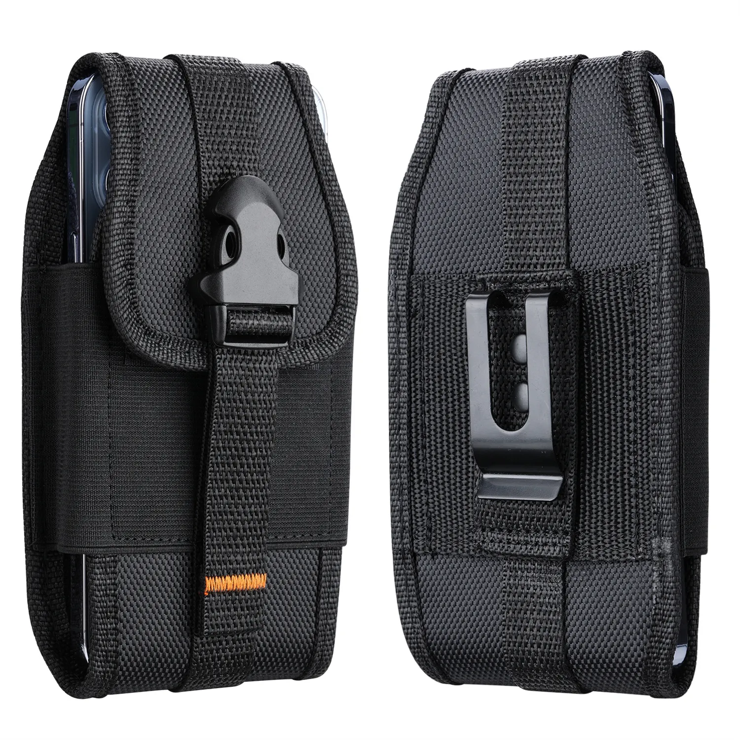 Hot Sale Universal Nylon Waist Case Pouches Holster Belt Clip Cover For iPhone 15 14 13 12 11 Series For Samsung Mobile Phone Waist Bag With Credit Card Slot