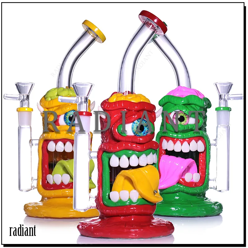 1PC Glazen Bong 3D Waterpijp Hallowen Stijl Grappige Waterpijp met Kom Roken Accessoires