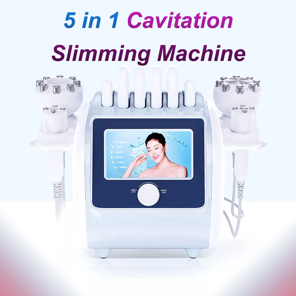 Senaste EMS RF Vakuumkavitation Slimming Machine Body Spa Använd Lipo Laser Drain Fat 40k Negisp Pressure Body Massage Machine