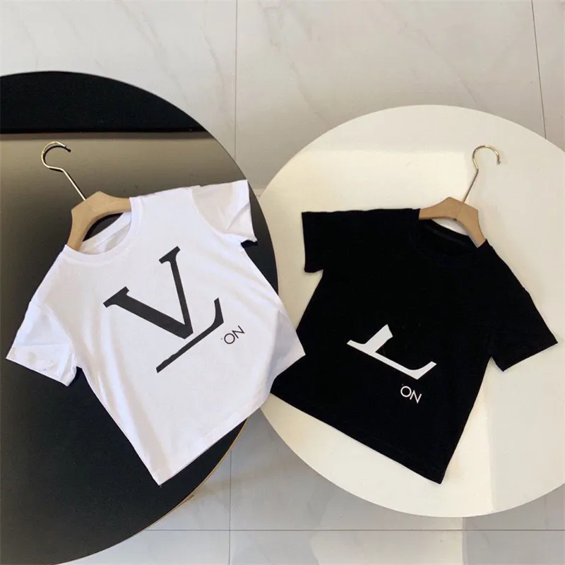 T-shirts Boys Short Sleeve Designer Fashion Summer Half Sleeved Round Neck Letter Printed Bottom Shirt Girls Top Tshirt Childrens Clothing