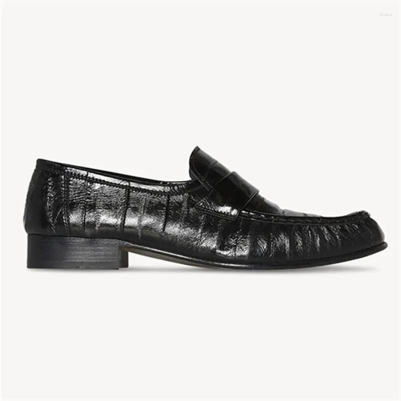 Dress Shoes The Row 2023 Spring/Summer Vintage Fashion Genuine Leather Single Casual Eel Lefu