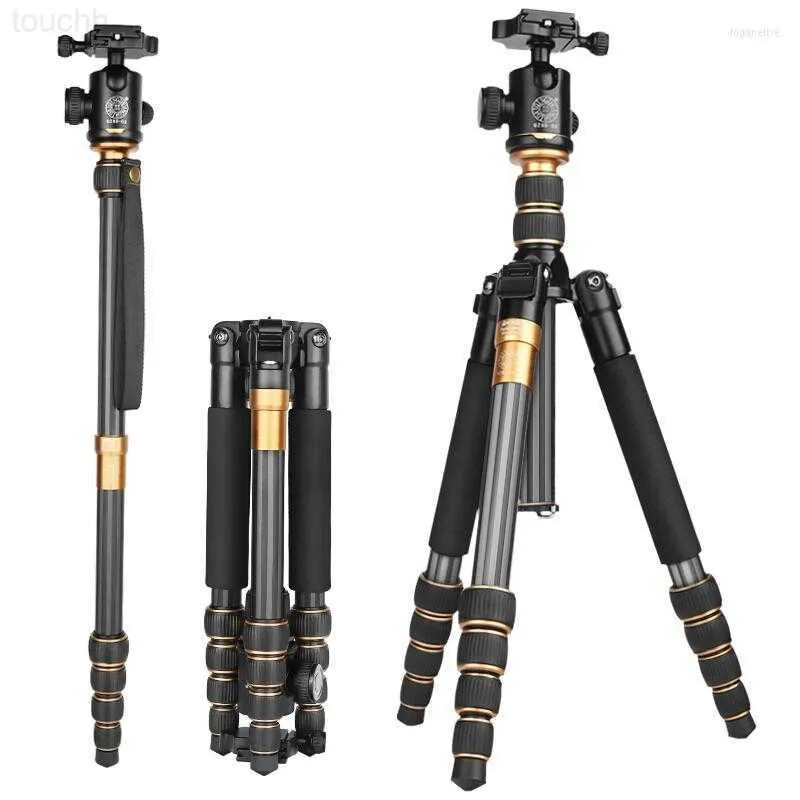 Tripods Tripods Q666 Profesjonalna kamera DSLR Alluminum Travel Portabled Monopod 62'inch 360 stopni Ball Head L230912