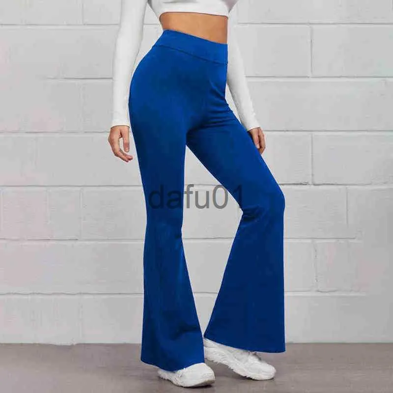 Active Pants JSG1996 Womens High midja Yoga Pants Women's Casual Summer Solid Elastic High midja Slim Pants Yoga Pants Women High midja Tall T220725 X0912