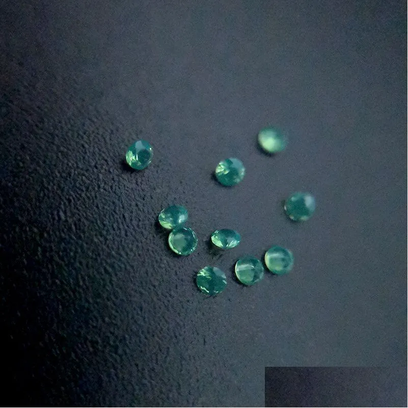 Gevşek Elmaslar 209/2 İyi Kaliteli Yüksek Sıcaklık Direnç Nano Gems Faset Tur 0.8-2.2mm Orta Krizopras Yeşil Synth Dhgarden DHJO4