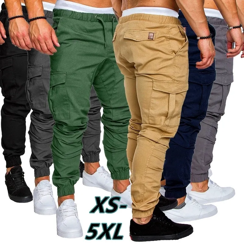 Herrbyxor Spring Autumn Men Cargo Pants Joggers Sweatpants Casual Male Sportswear Hip Hop Harem Pants Slim Fit Byxor 230911