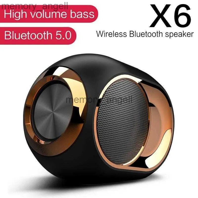 Barra de som portátil X6 Bluetooth TWS com subwoofer FM alto-falantes sem fio caixa de som hifi à prova d'água adaptador de conjunto de alto-falantes externo TF Aux Cable Play Music HKD230912