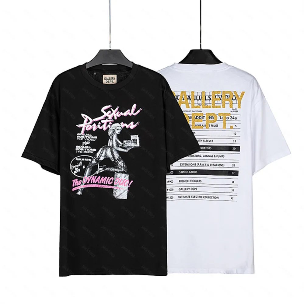 Galerias DEPT Harajuku 23SS Primavera Vintage Lavado Letras Impressas O DYNAMIC DUO Logo Camiseta Solta Oversized Hip Hop Unissex Manga Curta Tees E1