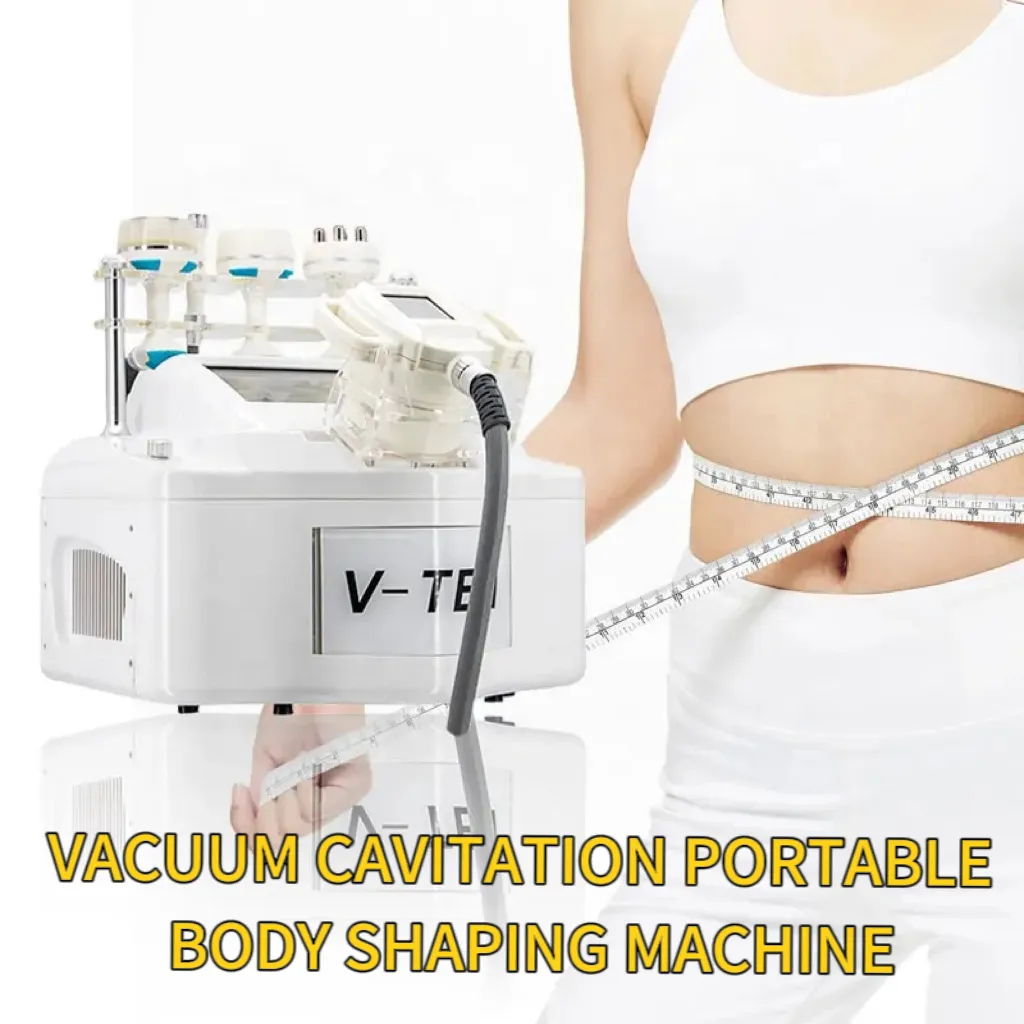 Bärbar velaa kroppsform Vaccum Massage Body Sculpting Beauty Machine 5 HANDLAR CAVITATION System Body Slimming Device