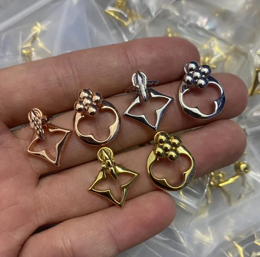 Geometric hollowing out Charm Letter Fashion Design Earring Lucky Gold Party Gift Jewelry for Women Jewelry Gifts HLVE8 --80