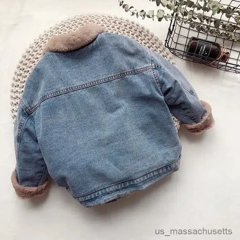 Jackor Autumn Winter Thicken Baby Boys Jacket Plus Cashmere Warm Children Ytterkläder Fashion Coat 2 7 8 år barnkläder R230912