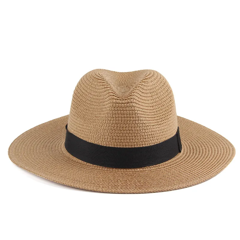 Chapeau de paille pare-soleil unisexe pour hommes et femmes, à la mode, Protection solaire et UV, paille tricotée, Panama, nouvelle collection été