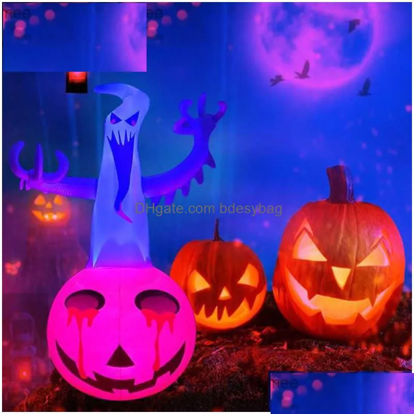 other festive party supplies halloween decoration inflatable ghost pumpkin outdoor terror scary props led blow up on for home garden 220922