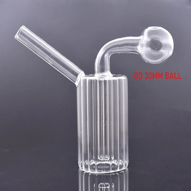 wholesale Narguilés Fumer Pipe À Eau 4 pouces En Verre Fumer Brûleur À Mazout Bongs À Eau Shisha Ashcatcher Bong avec Tuyau De Brûleur À Huile À Boule De 30mm