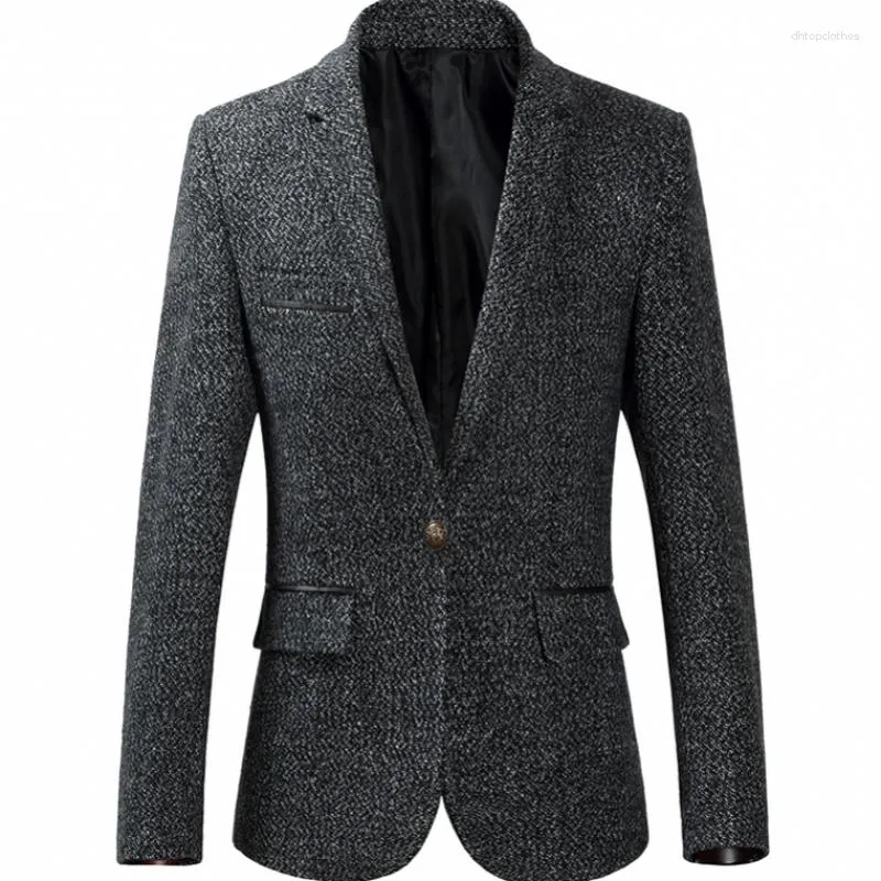 Herrdräkter hcxy 2023 Autumn Winter Business Blazer Men Casual kostym Jackor Högkvalitativ formell jacka Design