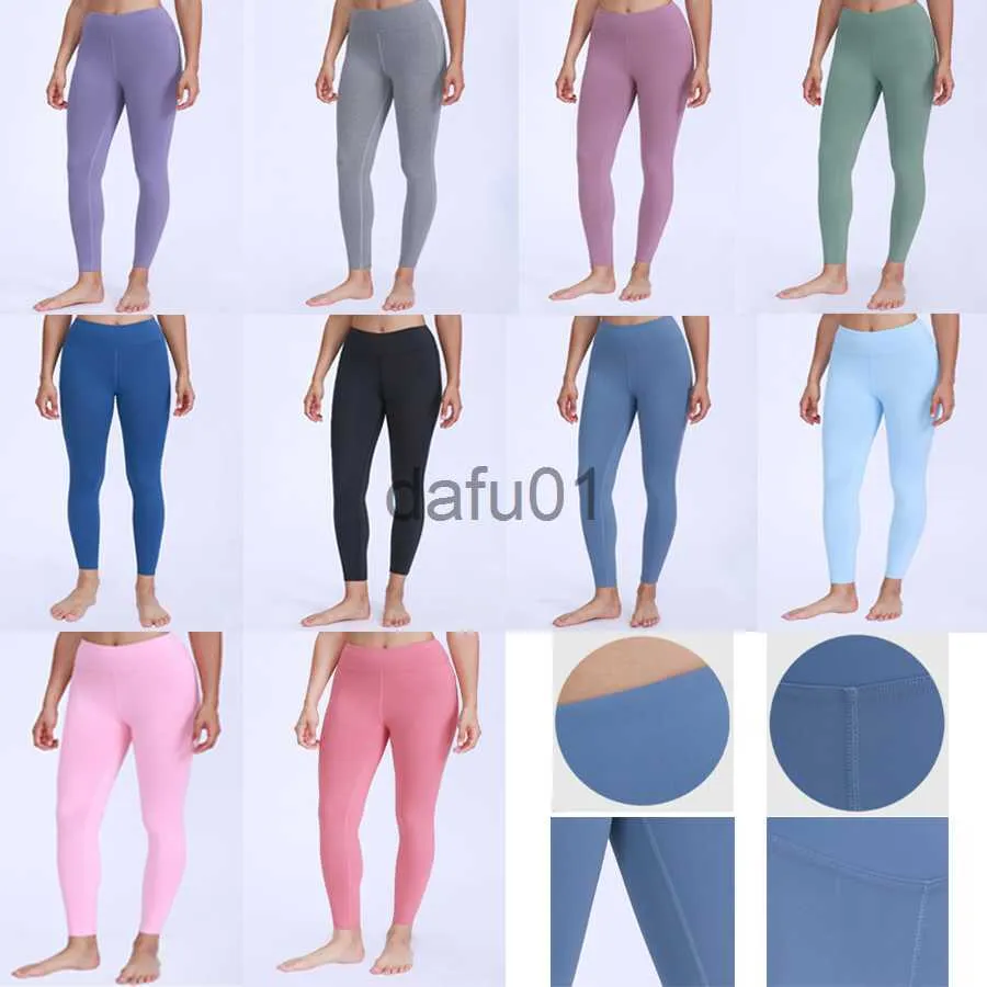 Active Pants Solid Color Women Yoga Pants Jogging Forming High midje Sports Outfits Gym Wear Legings Slimming Casual Elastic Fitness Lady övergripande full tights worko