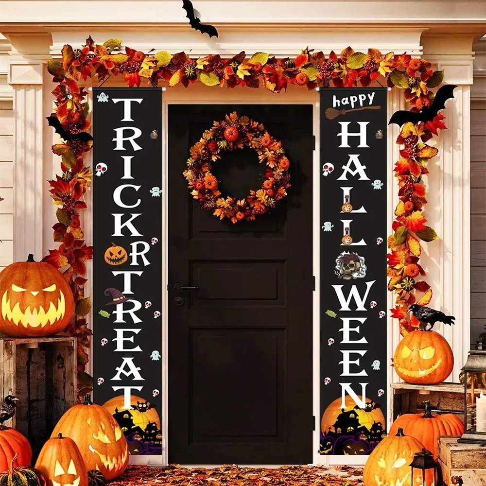 Happy Halloween Banner Mit Kürbis-Motiv – Deko Für Party, Wohnzimmer & Garten