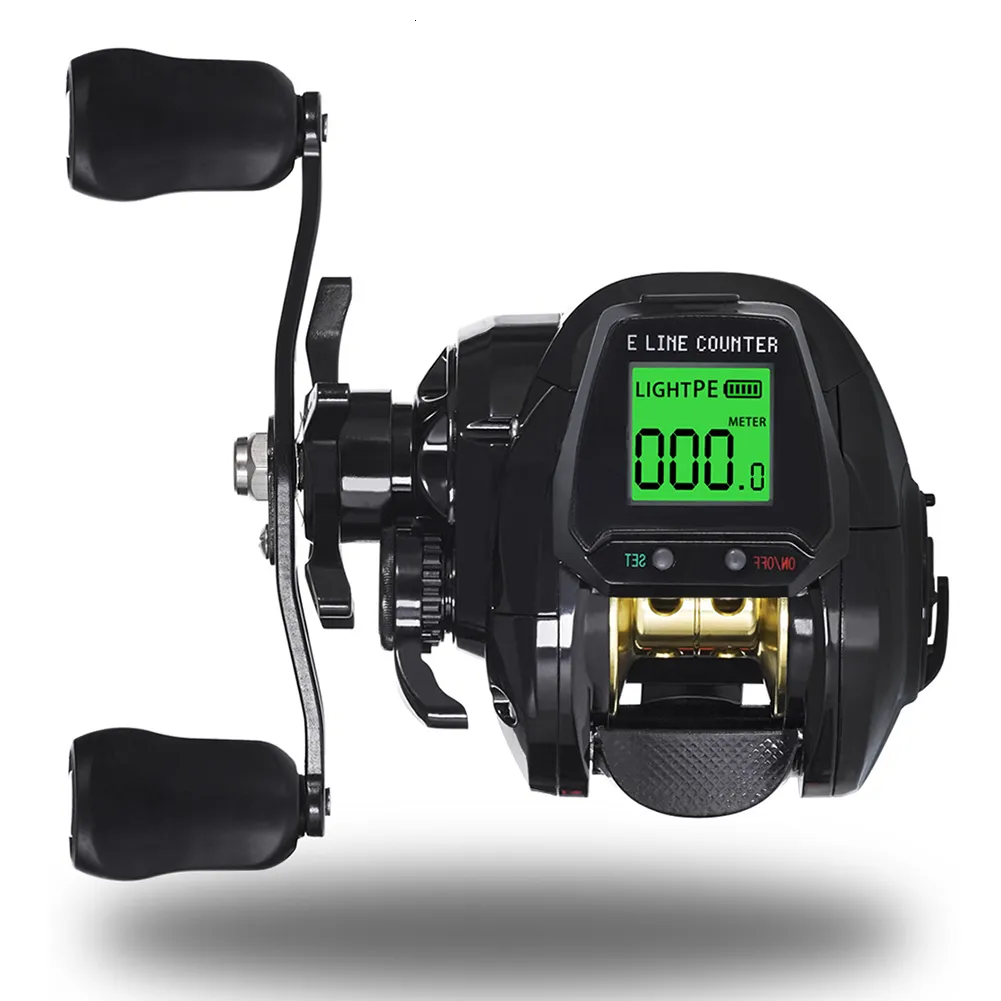 Fly Fishing Reels2 Reel Baitcasting Bite Alarm Depth Position Line Counter Rechargeable Battery Reels 250g 88oz 72 1 230912