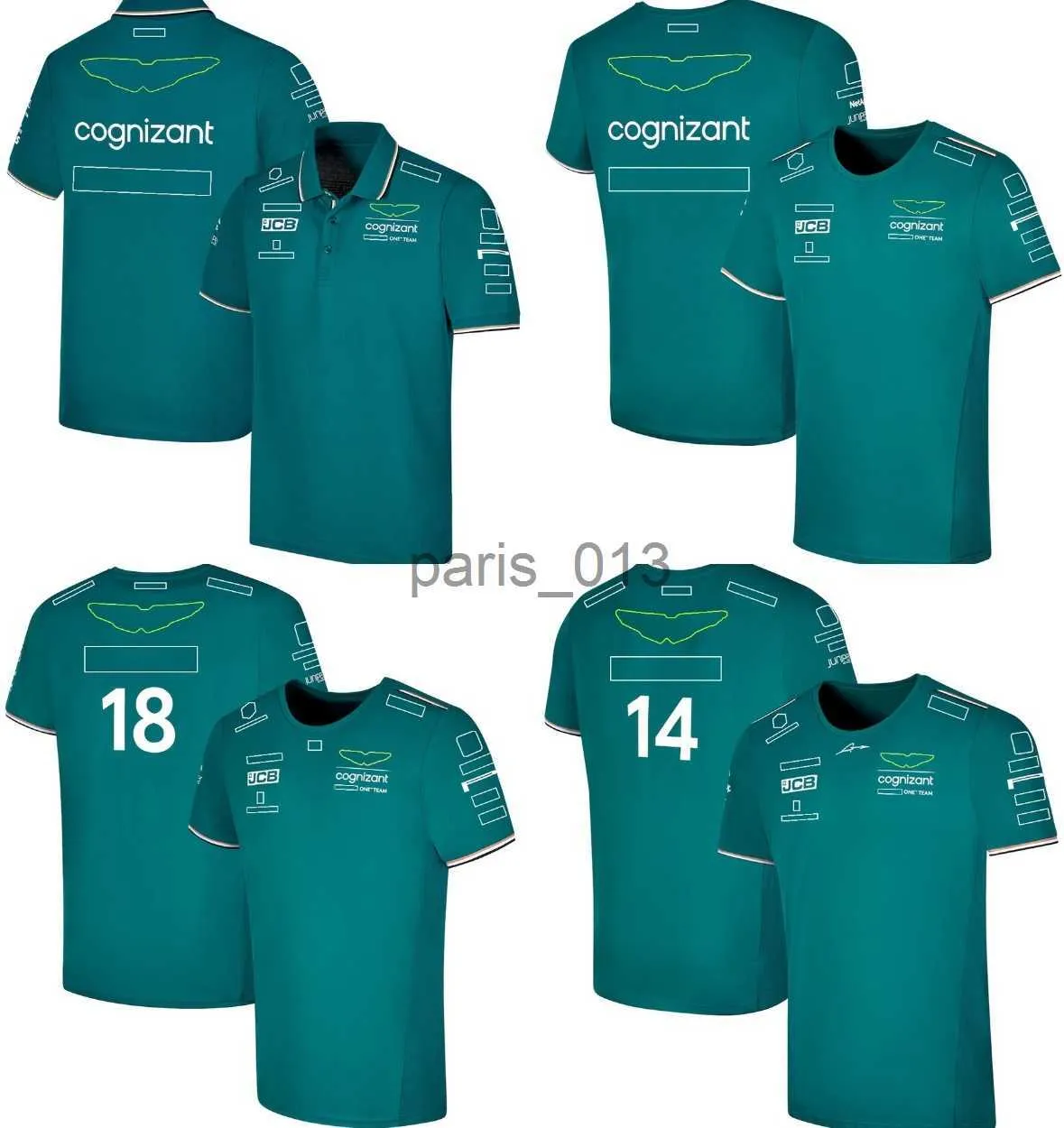 その他アパレルF1 2023公式メンズドライバーTシャツF1チームレーシングスーツTシャツF1シャツドライバー14および18特大TシャツX0912