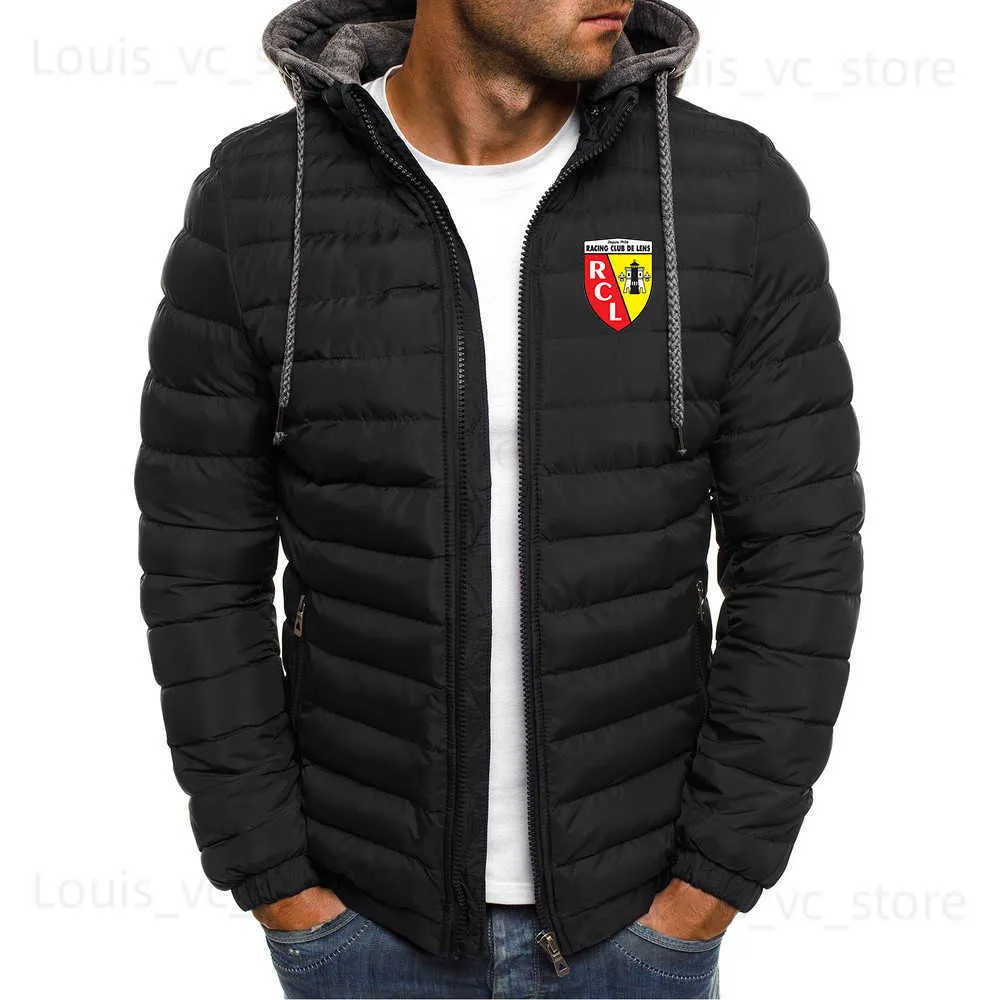 Giacche da uomo Euro Club Rc Lens Stampato Nuova giacca da uomo Manica lunga Capispalla Abbigliamento Cappotti caldi Imbottito Parka spesso Giacca a vento slim fit T230912