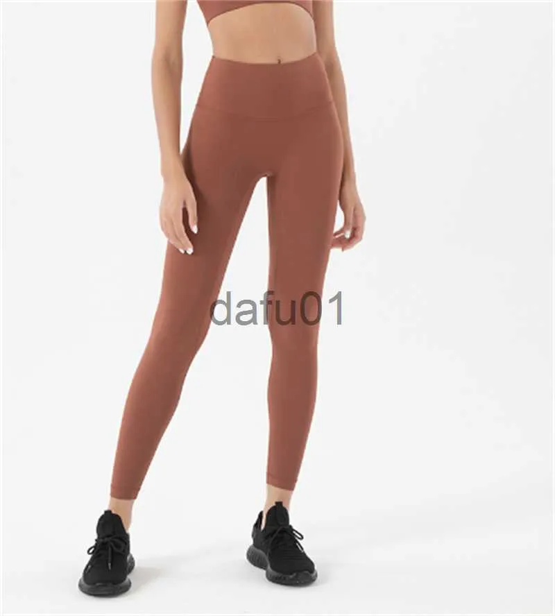 Hot Selling Fashion High Waist Brushed Nude Yoga Pants Women Hip Lift Quick  Dry Fitness Pants Leggings