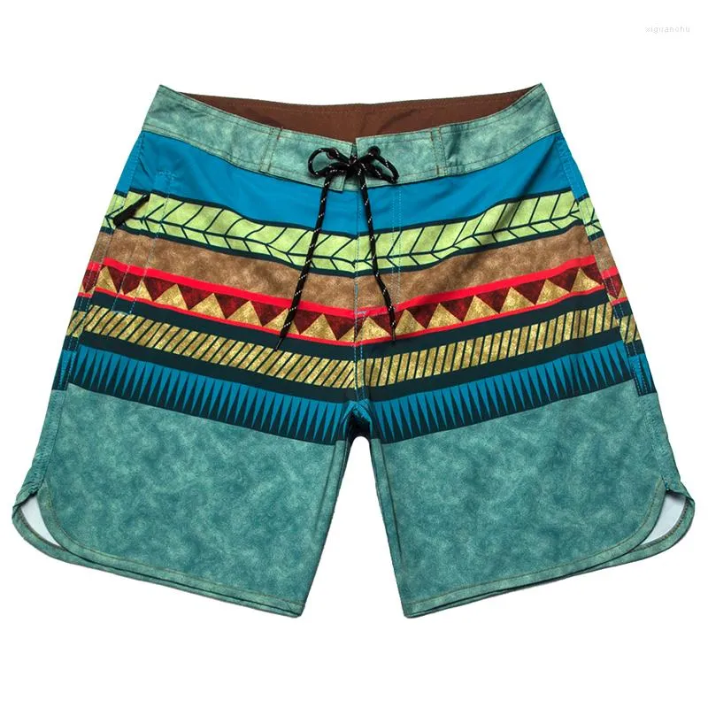 Mäns shorts tunna snabbtorkande stranden resort strand för bekväma löst tryckt bundna loungewear badstammar