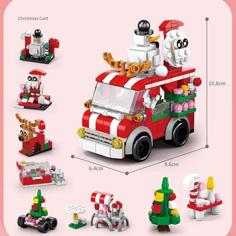 Christmas Building Blocks Set - DIY Holiday Bricks Toys for Kids ...