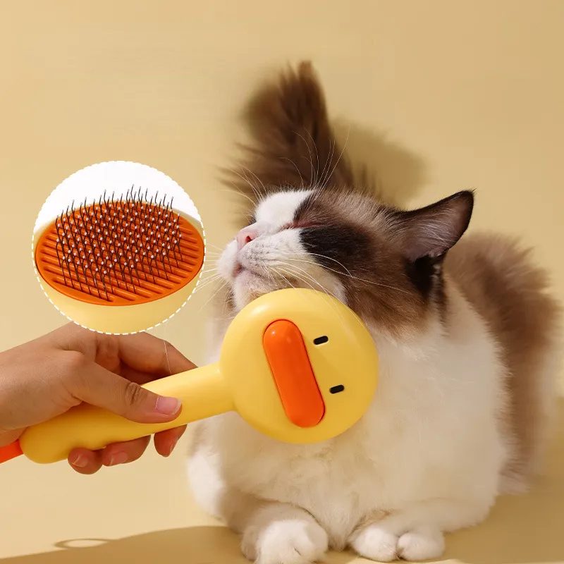 Katt grooming söt anka kam hår hund nål kammar rengöring leveranser borst katt hårborttagningsverktyg