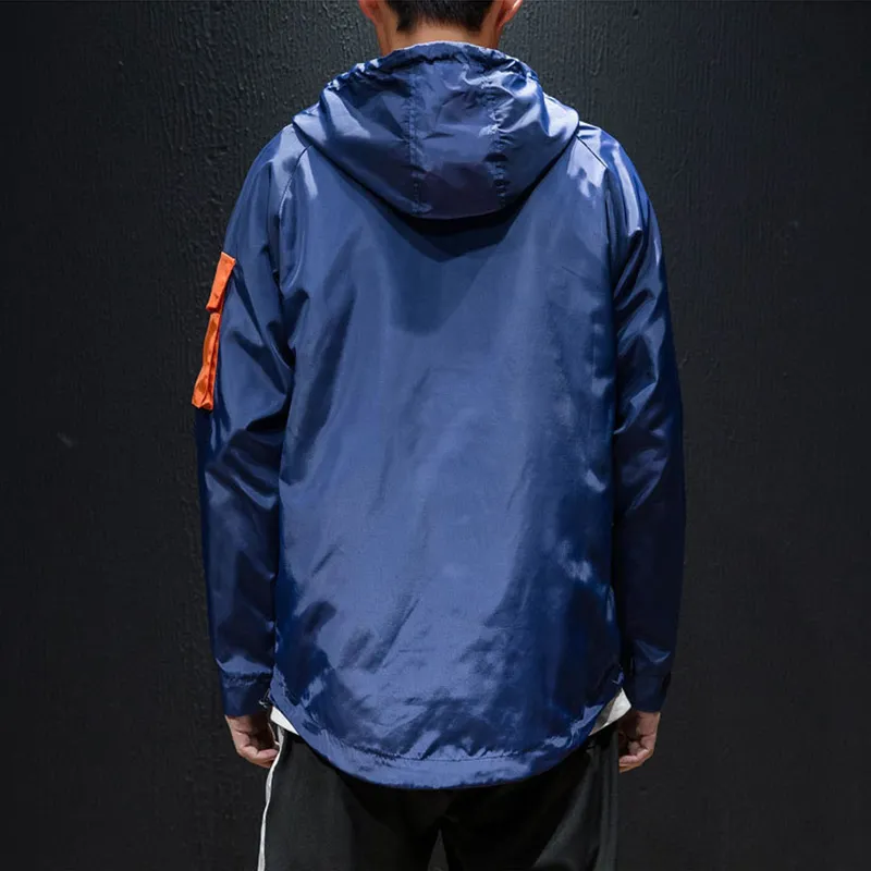 アウターその他 [MATINKIM]light hoody windbreaker for men in blue Men's packable rain jacket and windbreaker in powder blue