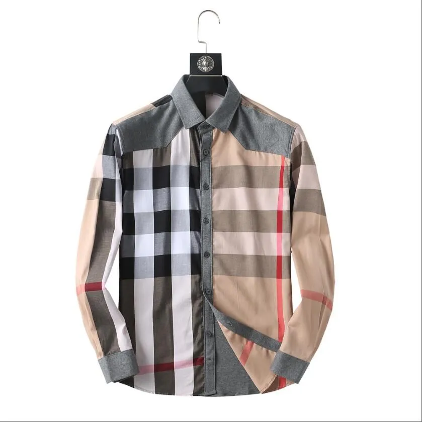 Camicia elegante da uomo Camicia business moda casual classica a maniche sottili Camicia da uomo slim fit primaverile di marca Stilista di moda