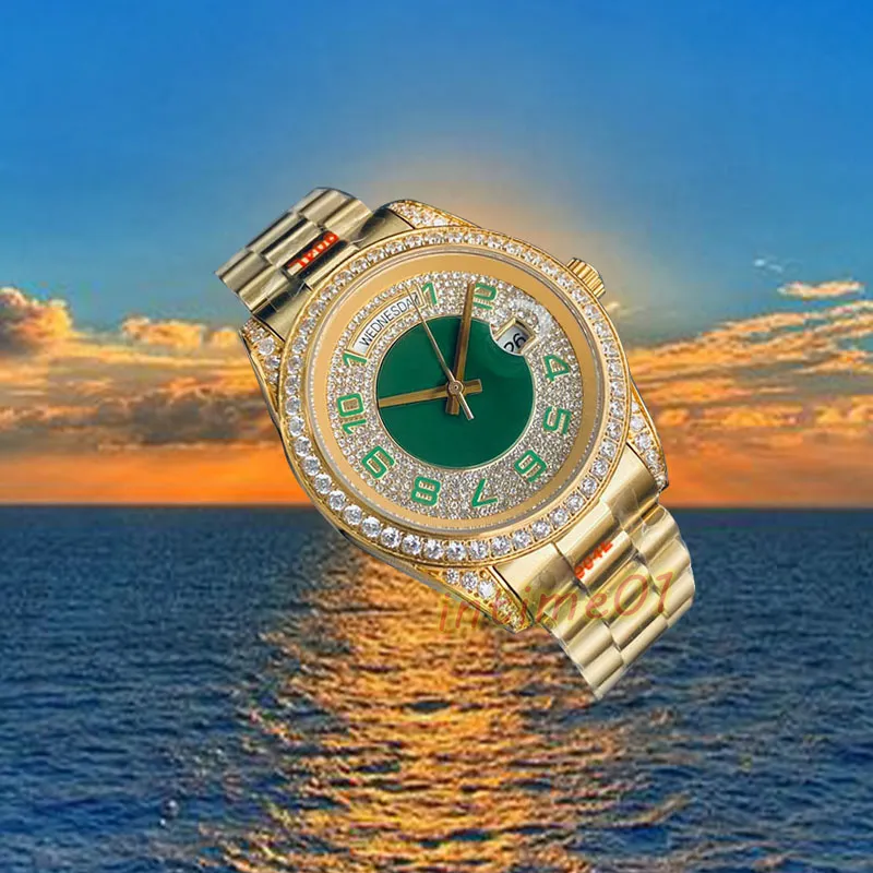 아이스 아웃 시계 남자 시계 다이아몬드 시계 모사 나이트 시계 양질의 손목 시계 2813 자동 운동 손목 시계 montres de luxe orologio di lusso