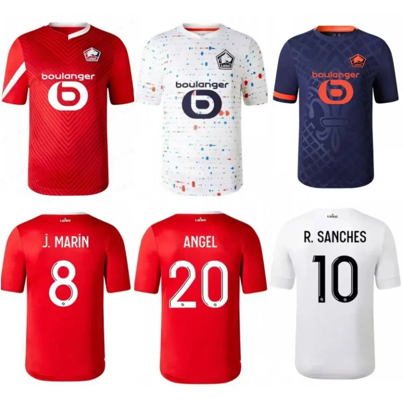 2023/24 LOSC Lille Soccer jerseys 2024 UMTITI BENTALEB GUDMUNDSSON HARALDSSON ANGEL J. DAVID Shirt Mens ALEXSANDRO R. CABELLA A. OUNAS YAZICI ANDRE Football Uniforms