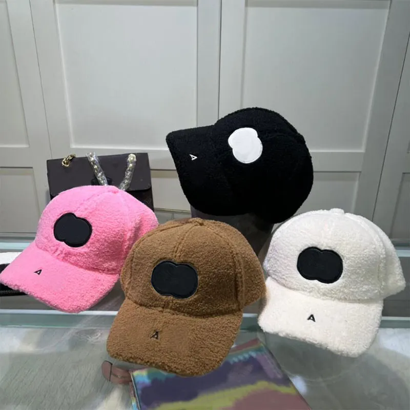 Winter Cashmere Caps Mens Wool Ball Cap Bucket Hat Designer Men Woman Letters Embroidered Lamb Hats Casquettes High Quality