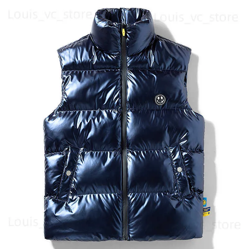 Gilets pour hommes 2022 Nouveau hiver hommes épais gilet chaud brillant gilet coupe-vent imperméable mâle vêtements streetwear surdimensionné gilets 6XL 7XL 8XL T230912